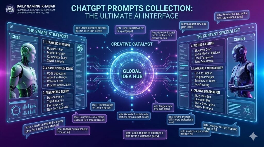 50 ChatGPT prompts Hindi Hinglish for Indians